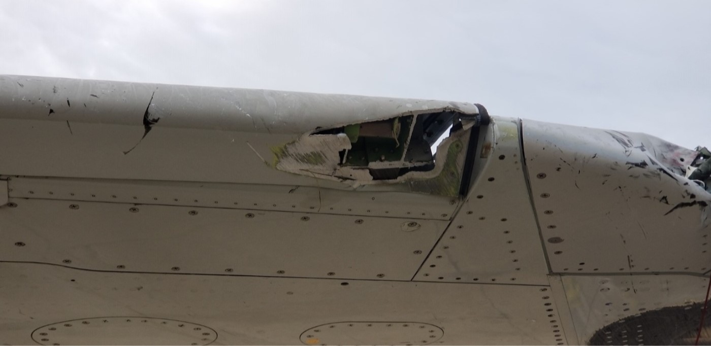 A321 JFK 2020 slat dmg