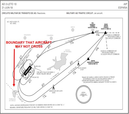 A333 C550 vic Madrid Barajas2022 LETO traffic pattern