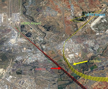 A333 C550 vic Madrid Barajas2022 flight paths