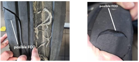 AT75 PdM 2021 tyre FOD origin