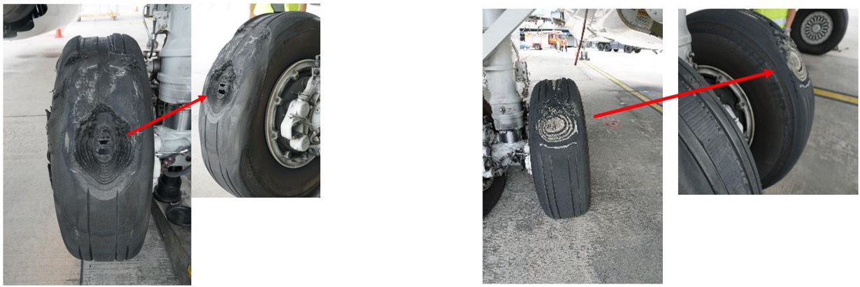 B38M Singapore 2021 landing gear tyres