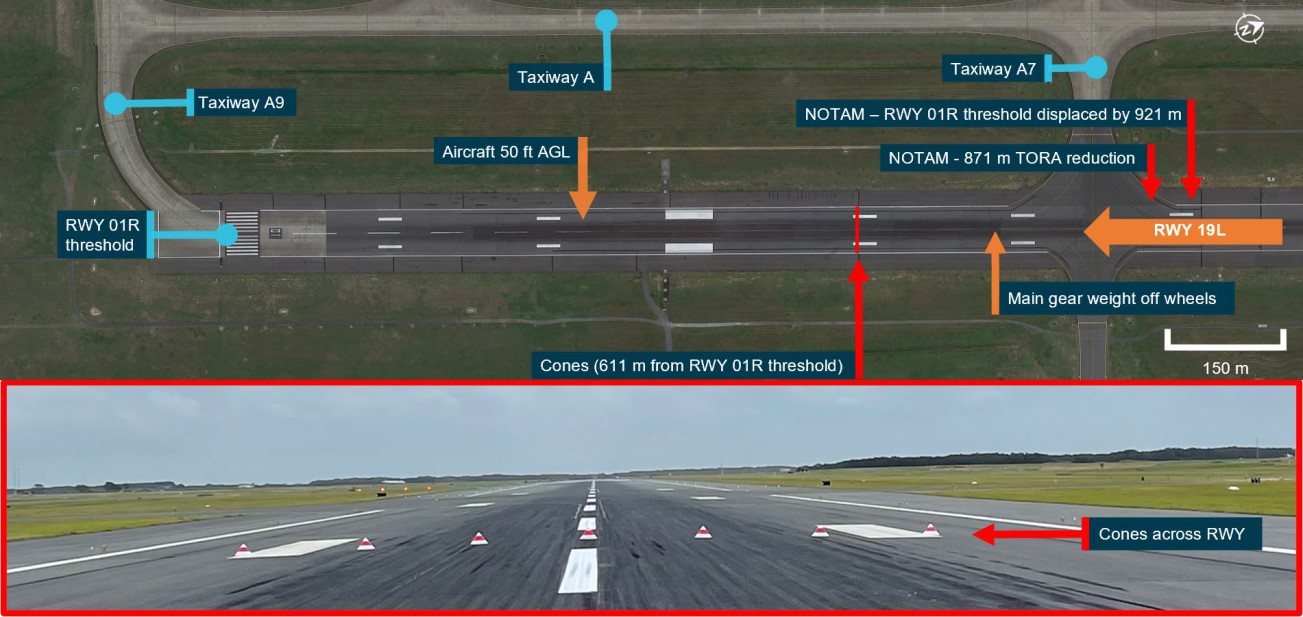 B738-Brisbane-2022-closed-rwy-section-cockpit-view