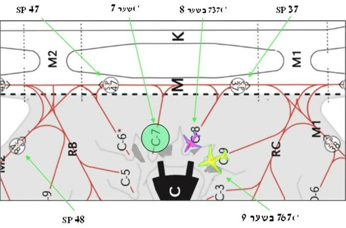 B763 B737 Tel Aviv 2018 accident map