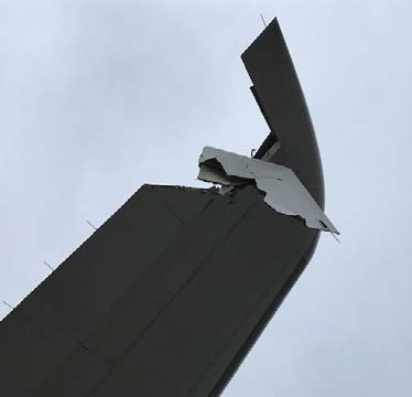 B789 B744 Amsterdam 2019 787 stabiliser dmg