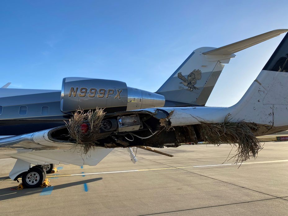 CL60-Stansted-2022-left-wing-damage