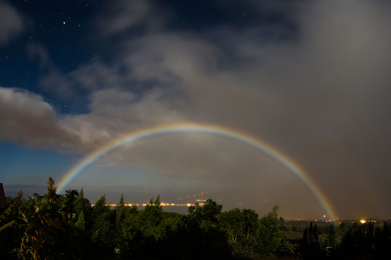 Moonbow over Kula, Hawaii